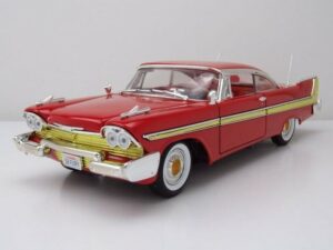 Motormax Modellauto Plymouth Fury 1958 rot Modellauto 1:18 Motormax