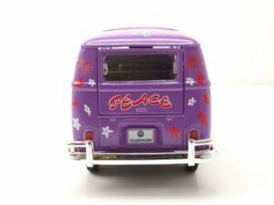 Maisto® Modellauto VW T1 Samba Bus Hippie Line lila Modellauto 1:25 1:24 Maisto