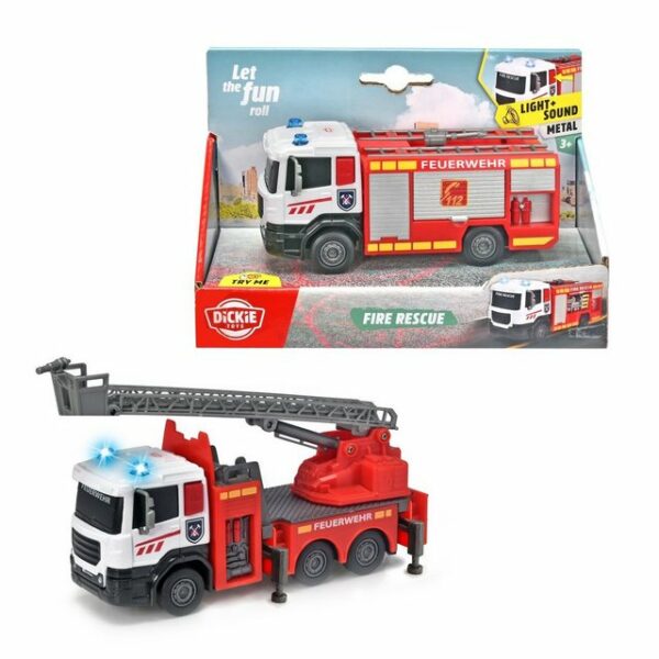 Dickie Toys Modellauto Dickie Toys 203712016 - Scania Fire Rescue: Feuerwehr mit Licht &