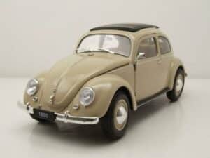 Welly Modellauto VW Käfer Brezelkäfer 1950 creme Modellauto 1:18 Welly