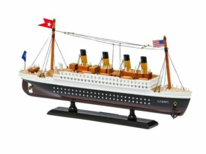 Aubaho Modellboot Modellschiff Titanic Modell Schiff Holz 35cm Maritime Dekoration kein Bausatz