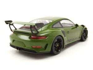 Minichamps Modellauto Porsche 911 GT3 RS (991.2) 2019 grün mit schwarzen Felgen Modellauto