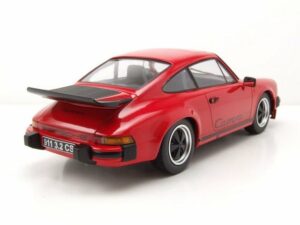 KK Scale Modellauto Porsche 911 Carrera 3.2 Clubsport 1989 rot schwarz Modellauto 1:18 KK