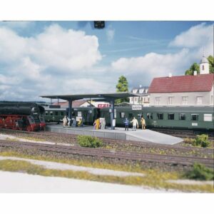 PIKO Modelleisenbahn-Set H0 Bahnsteig Burgstein