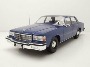 MCG Modellauto Chevrolet Caprice FBI Police 1987 dunkelblau metallic Modellauto 1:18