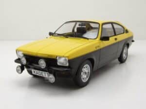 MCG Modellauto Opel Kadett C Coupe GT/E 1975 gelb schwarz Modellauto 1:18 MCG