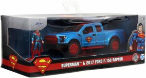 JADA Modellauto Modellauto DC Superman 2017 Ford F 150 Raptor mit Figur 1:32 253253013