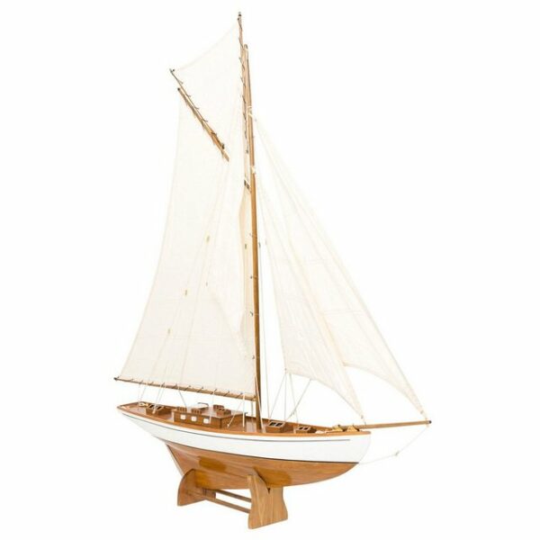 Aubaho Modellboot Modellschiff Segelyacht Yacht Holz Schiff Boot Segelschiff 135cm kein Bausatz