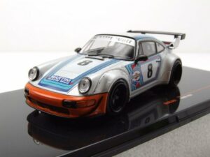 ixo Models Modellauto Porsche 911 RWB RAUH-Welt 964 Martini #8 Ichiban Boshi silber orange