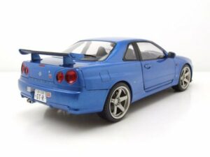 Solido Modellauto Nissan Skyline GT-R R34 1999 bayside blau Modellauto 1:18 Solido