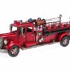 Aubaho Modellauto Modellfahrzeug Feuerwehr im Nostalgischem Stil Feuerwehrauto 50cm Auto Blech