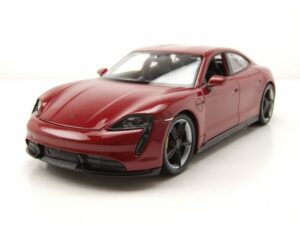 Welly Modellauto Porsche Taycan Turbo S rot Modellauto 1:24 Welly