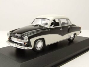 Maxichamps Modellauto Wartburg A 311 1958 schwarz weiß Modellauto 1:43 Maxichamps