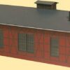 Auhagen Modelleisenbahn-Gebäude Lokschuppen zweiständig mit Anbau