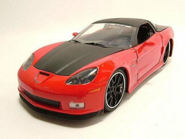 JADA Modellauto Chevrolet Corvette Z06 2006 rot/schwarz Modellauto 1:24 Jada Toys