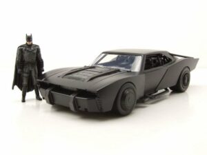 JADA Modellauto Batmobile The Batman 2022 schwarz mit Figur Modellauto 1:24 Jada Toys
