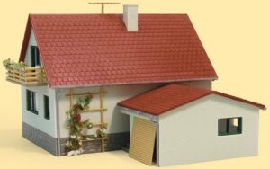 Auhagen Modelleisenbahn-Gebäude Haus mit Garage