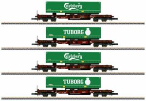 Märklin Modellauto Märklin 82290 Z 4er-Set Taschenwagen der AAE Cargo