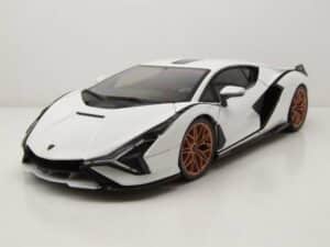 Bburago Modellauto Lamborghini Sian FKP 37 2019 weiß Modellauto 1:18 Bburago