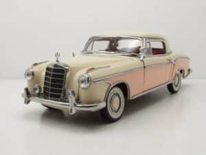 Sun Star Modellauto Mercedes 220 SE Coupe W128 1958 creme pink Modellauto 1:18 Sun Star