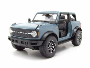 Maisto® Modellauto Ford Bronco Badlands 2021 blau grau Modellauto 1:18 Maisto