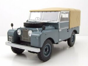 MCG Modellauto Land Rover Series I Verdeck geschlossen RHD 1957 grau beige Modellauto