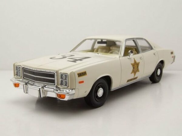 GREENLIGHT collectibles Modellauto Plymouth Fury #34 Riverton Sheriff 1977 beige Modellauto 1:18 Greenlig