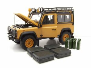 Kyosho Modellauto Land Rover Defender 90 gelb Modellauto 1:18 Kyosho