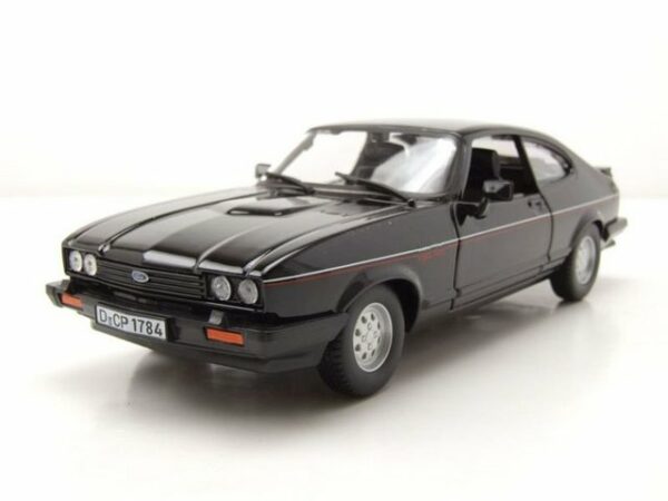 Bburago Modellauto Ford Capri 2.8 Injektion MK II 1982 schwarz Modellauto 1:24 Bburago