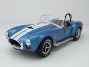 Solido Modellauto Shelby AC Cobra 427 1965 blau weiße Streifen Modellauto 1:18 Solido