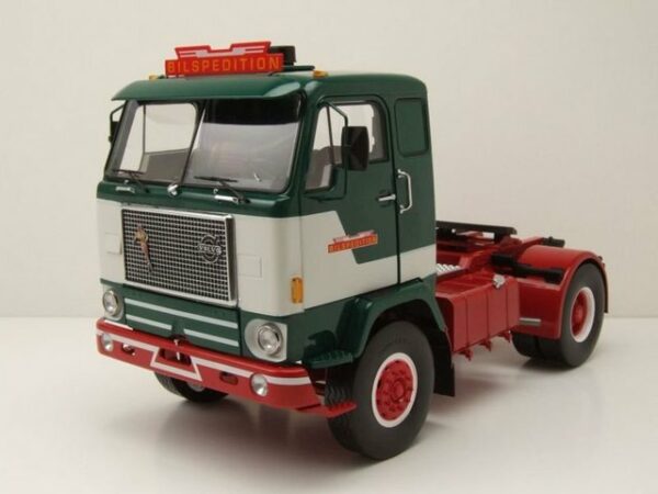 MCG Modellauto Volvo F88 Zugmaschine 1971 grün weiß Bilspedition Modellauto 1:18 MCG