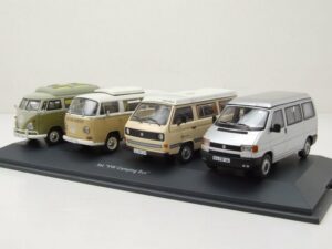 Schuco Modellauto Set VW T1 - T4 Bus Camping Modellautos 1:43 Schuco