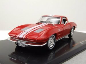 ixo Models Modellauto Chevrolet Corvette Stingray C2 1963 rot weiß Modellauto 1:43 ixo model