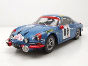 Solido Modellauto Alpine A110 1600S Rallye Portugal 1971 Nicolas Todt #88 blau Modellaut