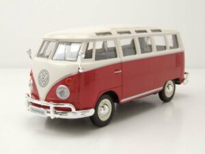 Maisto® Modellauto VW Bus T1 Samba rot weiß Modellauto 1:25 1:24 Maisto