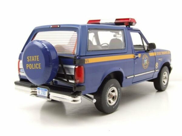 GREENLIGHT collectibles Modellauto Ford Bronco XLT 1996 New York State Police blau Modellauto 1:18 Greenl