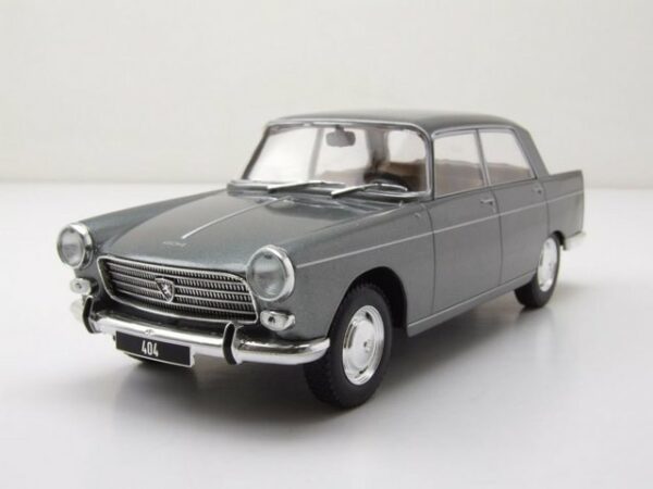 Whitebox Modellauto Peugeot 404 1960 grau metallic Modellauto 1:24 Whitebox