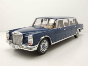 MCG Modellauto Mercedes 600 W100 1969 dunkelblau Modellauto 1:18 MCG