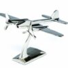 Aubaho Modellflugzeug Flugzeug Modell Aluminium Flugzeugmodell silber 23cm Antik-Stil Schreibtisch