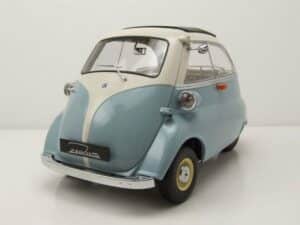 KK Scale Modellauto BMW 250 Isetta 1959 hellblau weiß Modellauto 1:12 KK Scale