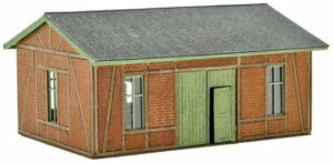 Vollmer Modelleisenbahn-Set Vollmer 49380 TT Werkstatt mit Ziegel-/Fachwerkfassade