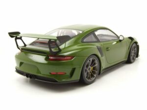 Minichamps Modellauto Porsche 911 GT3 RS (991.2) 2019 grün mit silbernen Felgen Modellauto