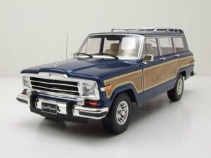 KK Scale Modellauto Jeep Grand Wagoneer 1989 blau metallic Modellauto 1:18 KK Scale