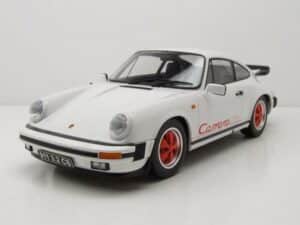 KK Scale Modellauto Porsche 911 Carrera 3.2 Clubsport 1989 weiß rot Modellauto 1:18 KK