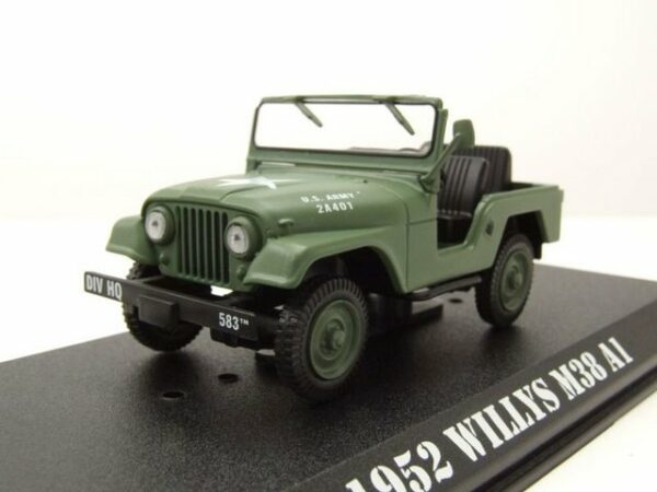 GREENLIGHT collectibles Modellauto Willys M38 A1 Jeep US Army 1952 olivgrün MASH Modellauto 1:43 Greenlig