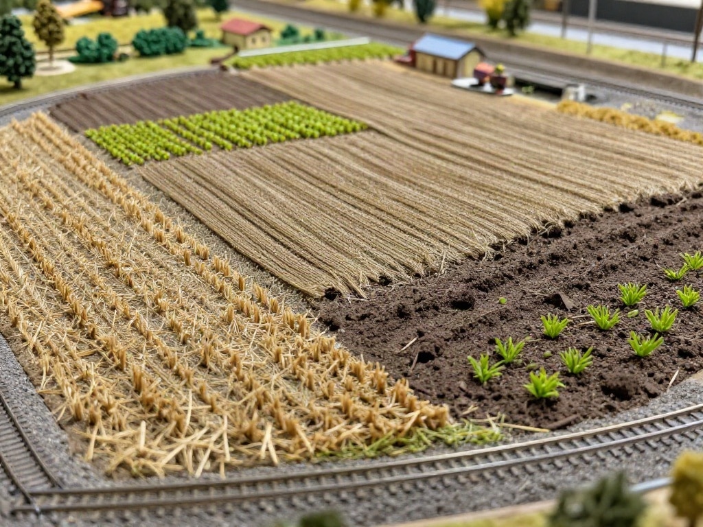 Modelleisenbahn Acker gestalten