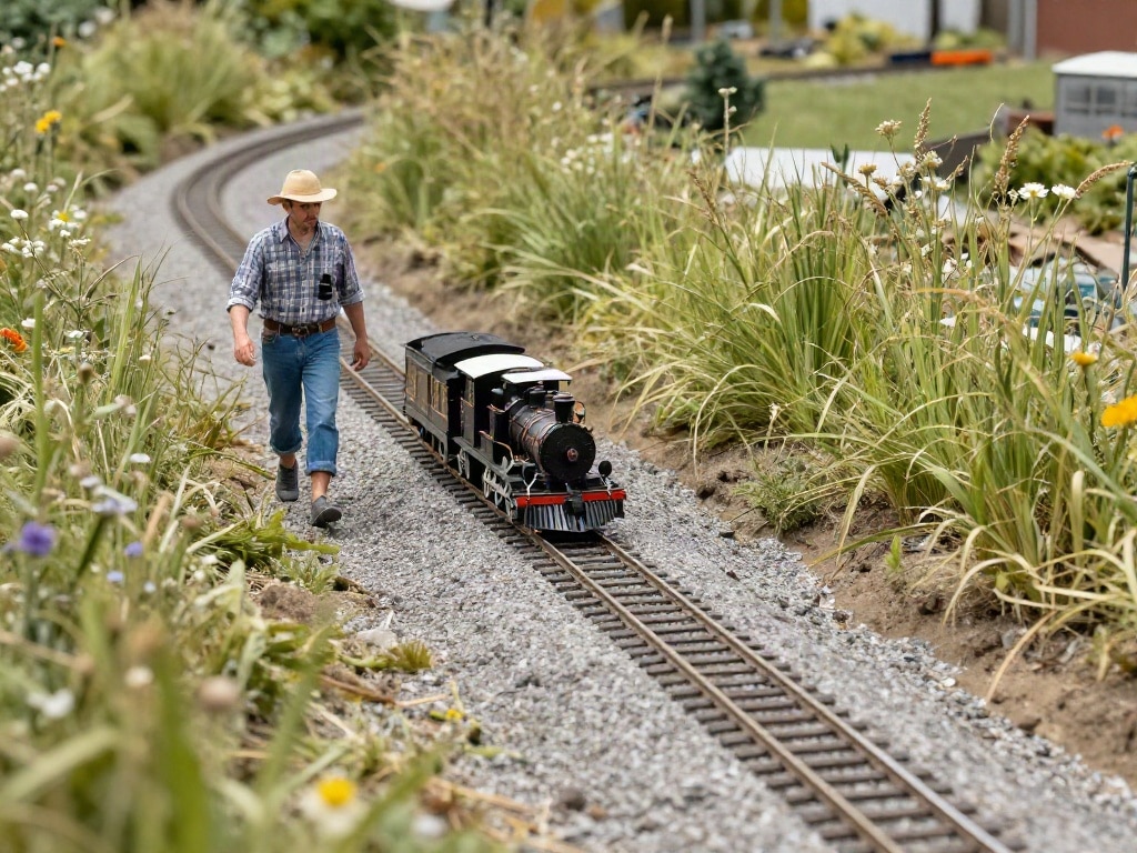 Modelleisenbahn Feldweg