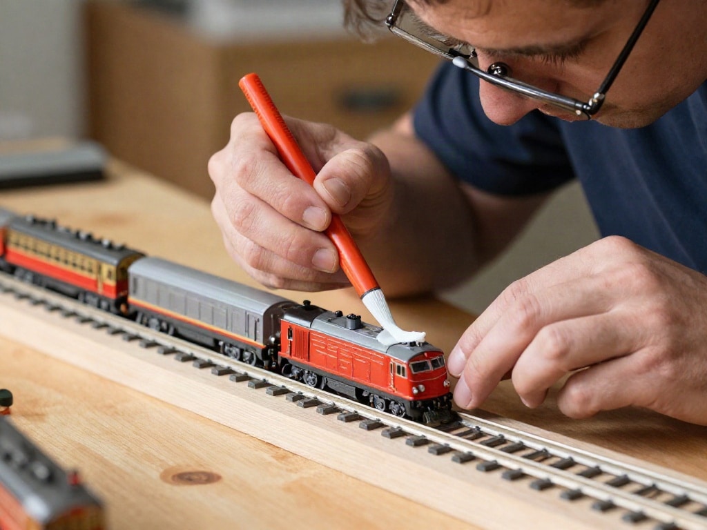 Modellbahn Gleise kleben