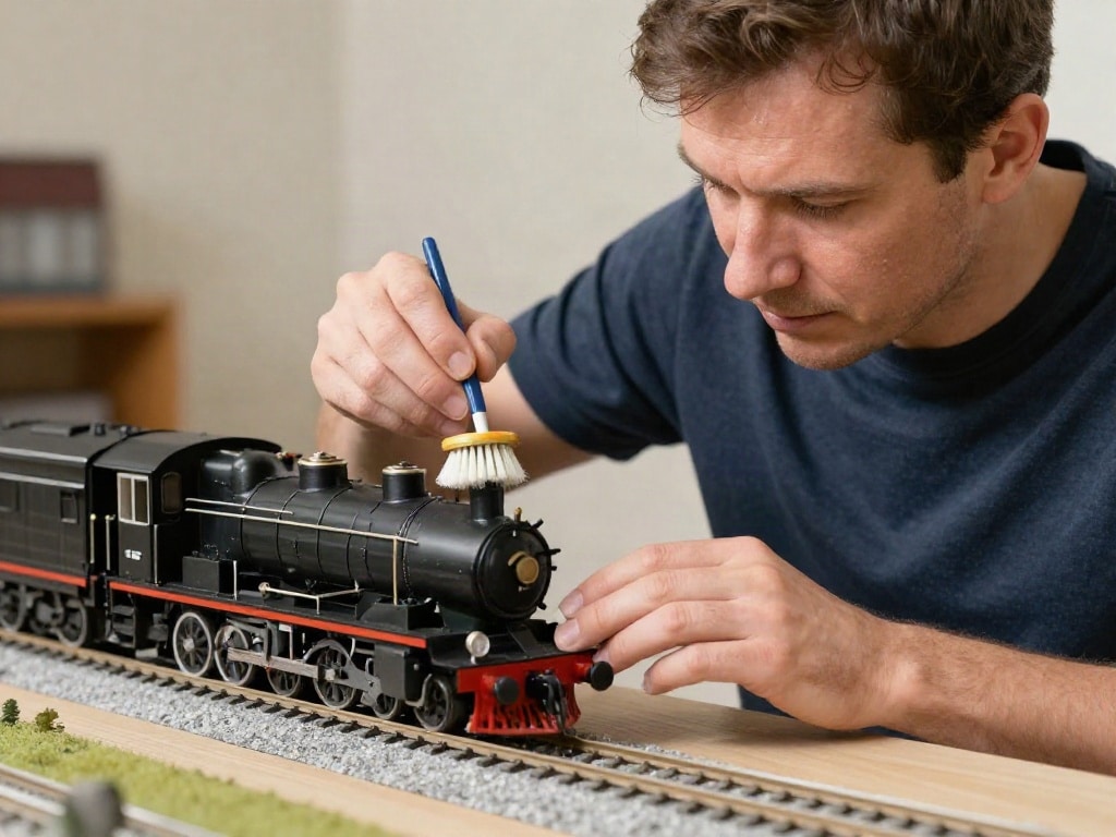 Modellbahn Lok warten
