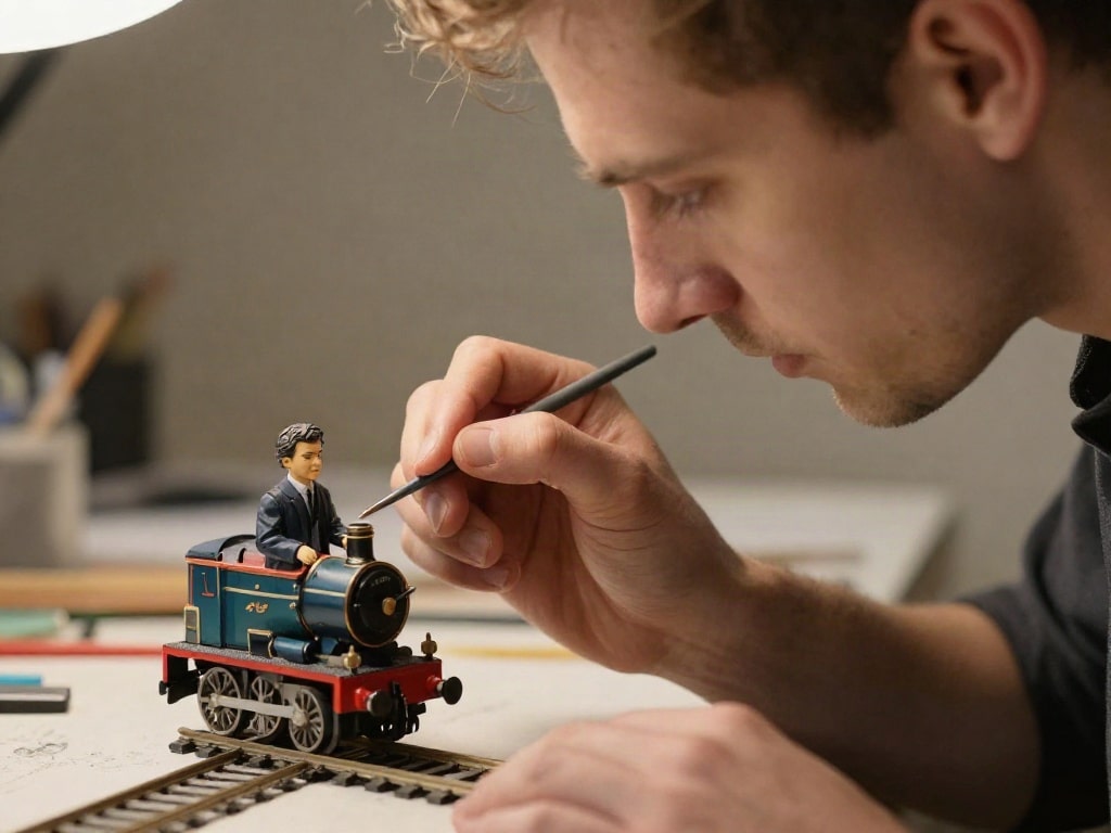 Modellbahn Figuren bemalen